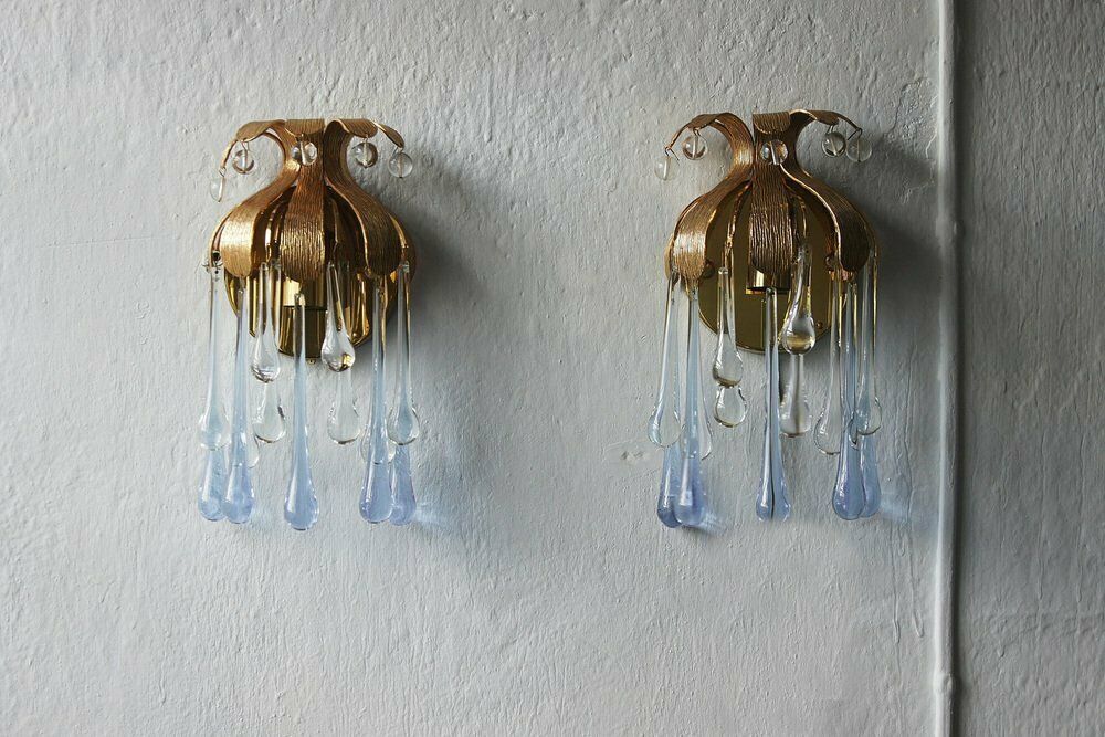 Crystal Wall Lights By Palme & Walter Palwa, 1960s, Set Of 2