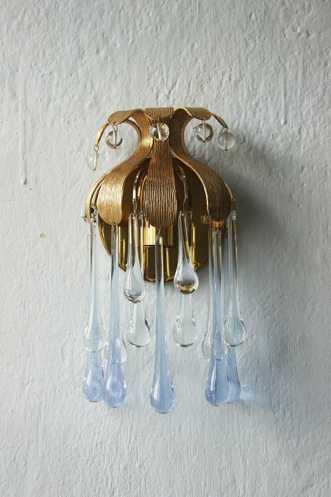 Crystal Wall Lights By Palme & Walter Palwa, 1960s, Set Of 2 photo for sale