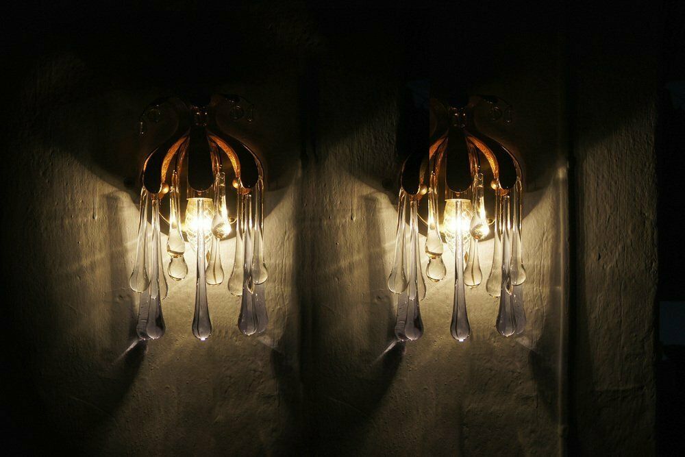 photo furniture Crystal Wall Lights By Palme & Walter Palwa, 1960s, Set Of 2
