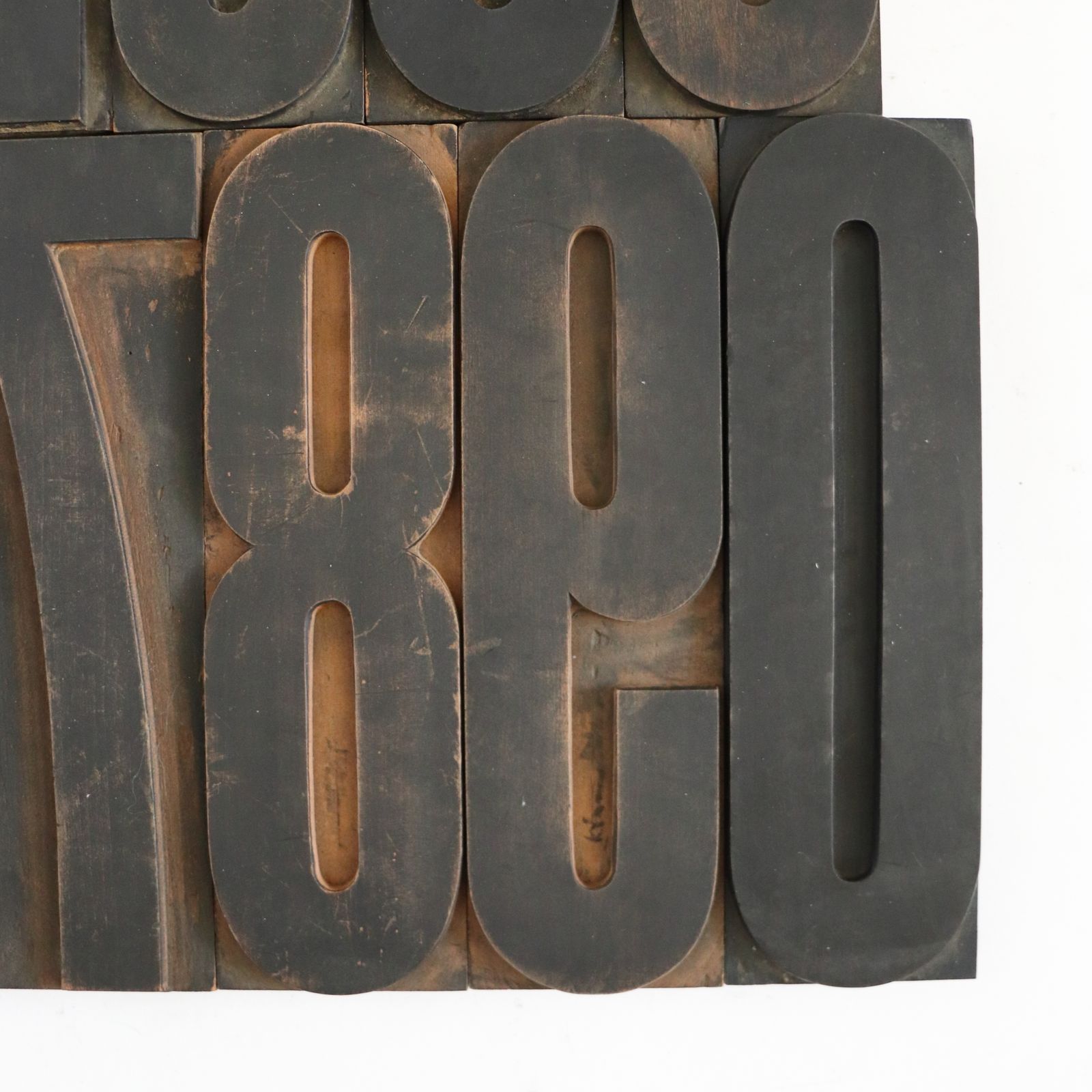 Job Lot Of 9 Large Vintage French Printers Numbers photo furniture