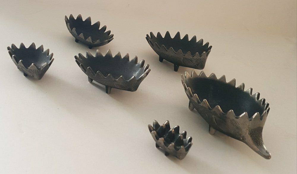 Stackable Hedgehog Ashtrays By Walter Bosse For Hertha Baller, 1950s, Set Of 6