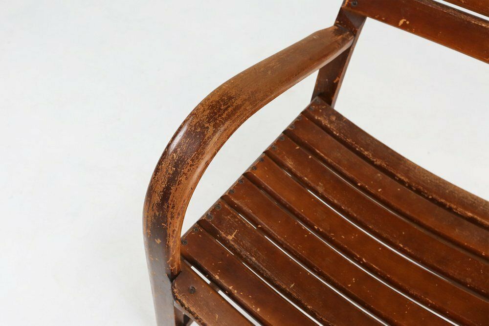 photo for sale Art Deco Wooden Armchair, 1930s