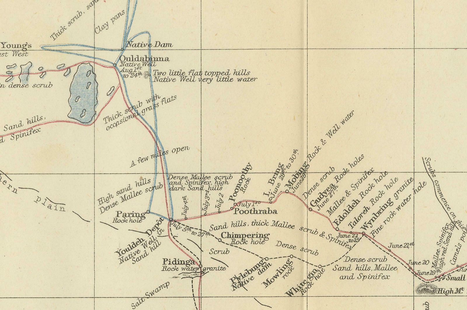 The 4000km Exploration Of Ernest Giles From Beltena To Perth, Australia In 1875 photo for sale