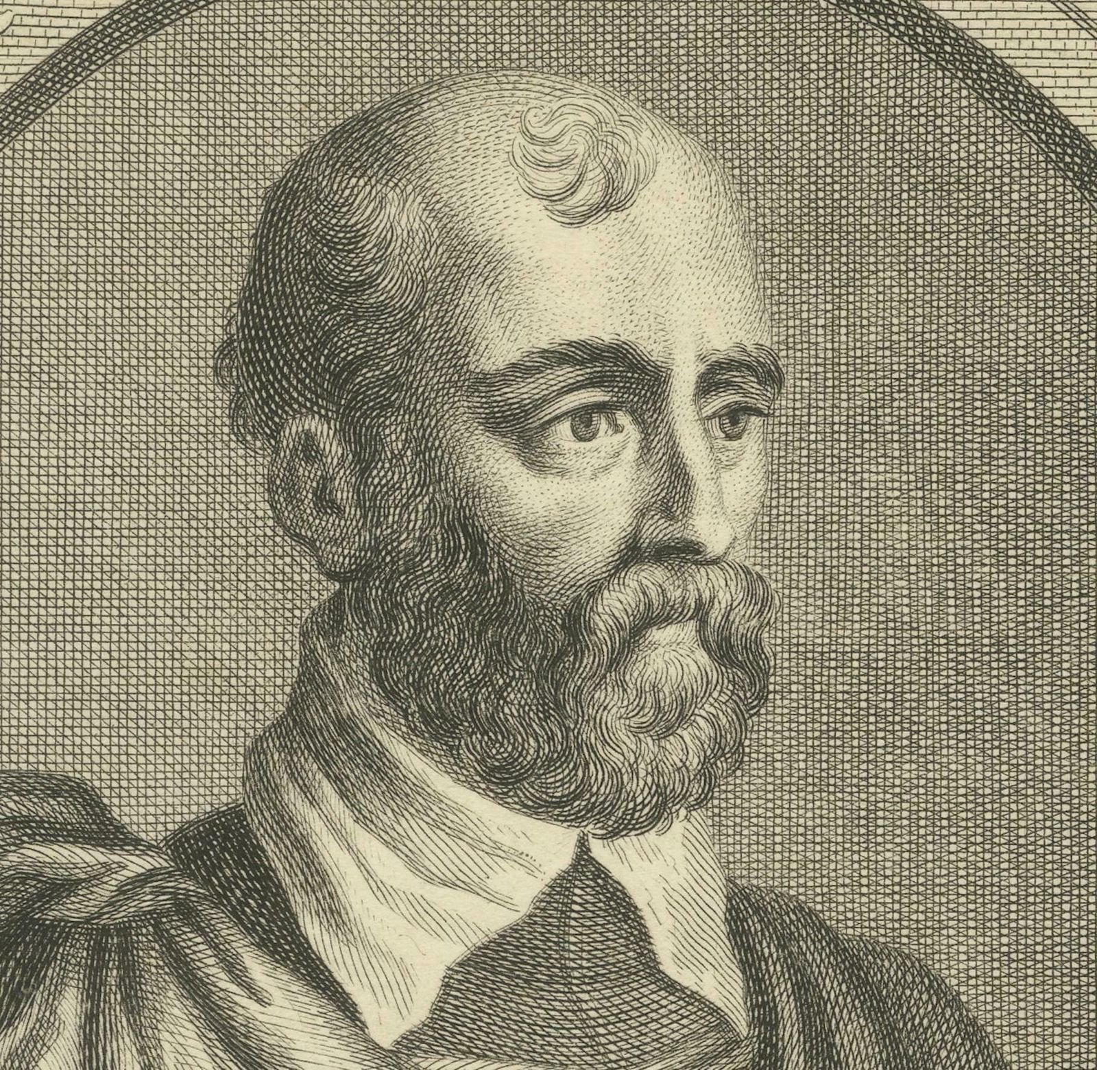 Engraving Of Torquato Tasso, Prominent Italian Poet Of The 16th Century, 1724 photo 194.0
