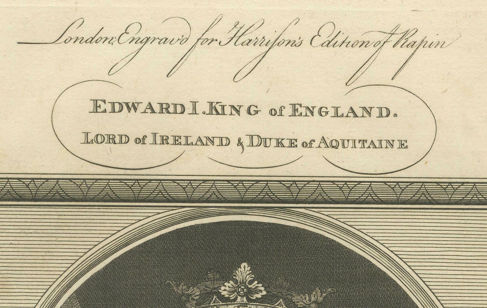 1787 Engraved Portrait Of King Edward I   Hammer Of The Scots photo Art