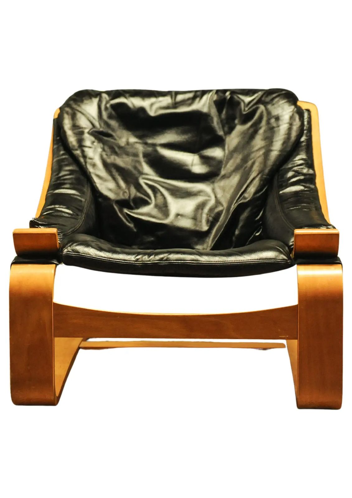 Kroken Buffalo Leather Lounge Bentwood Chair By åke Fribytter For Nelo Sweden 1970s Ol photo furniture
