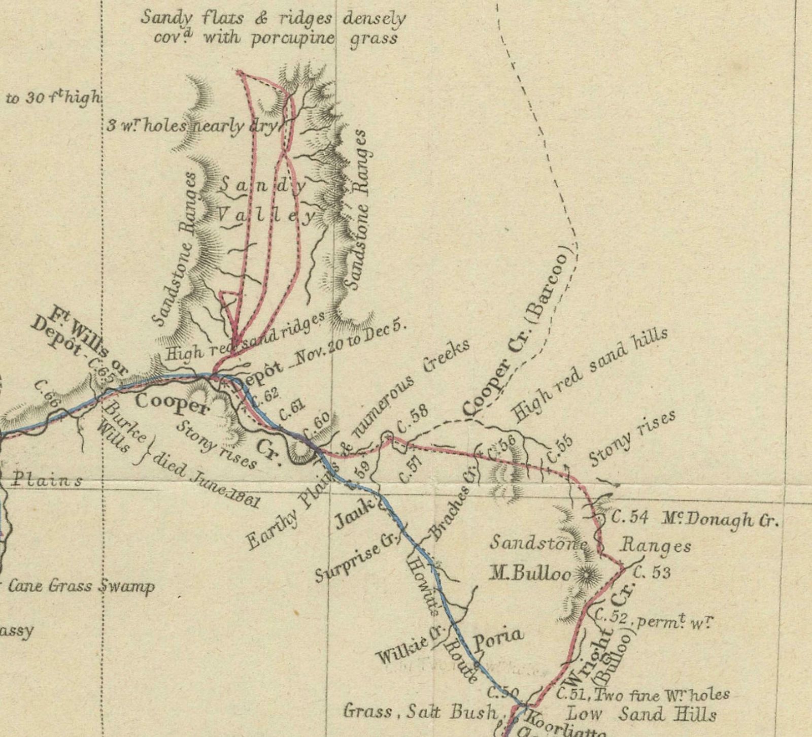 The Fateful Track Of The Burke And Wills Expedition In Australia's Outback, 1862 photo Art