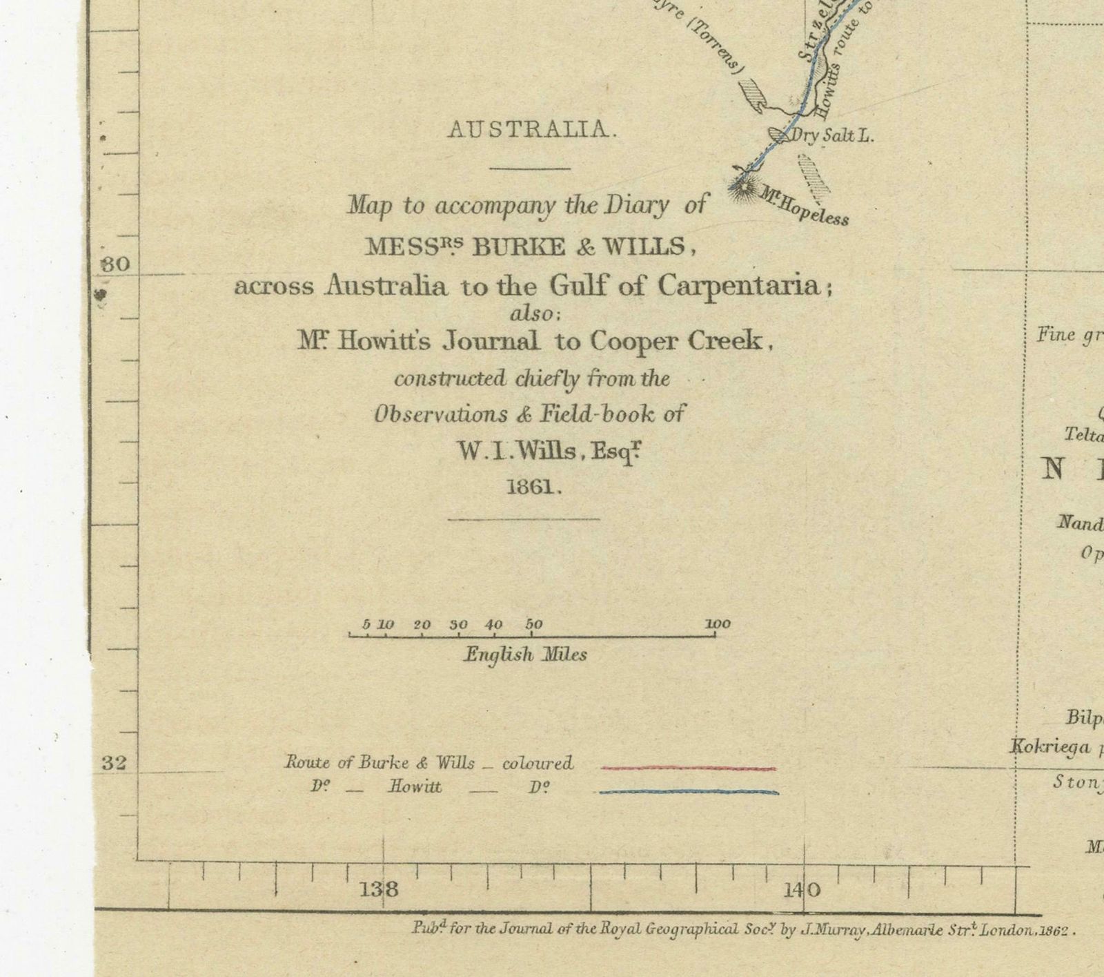 The Fateful Track Of The Burke And Wills Expedition In Australia's Outback, 1862 photo vinterior