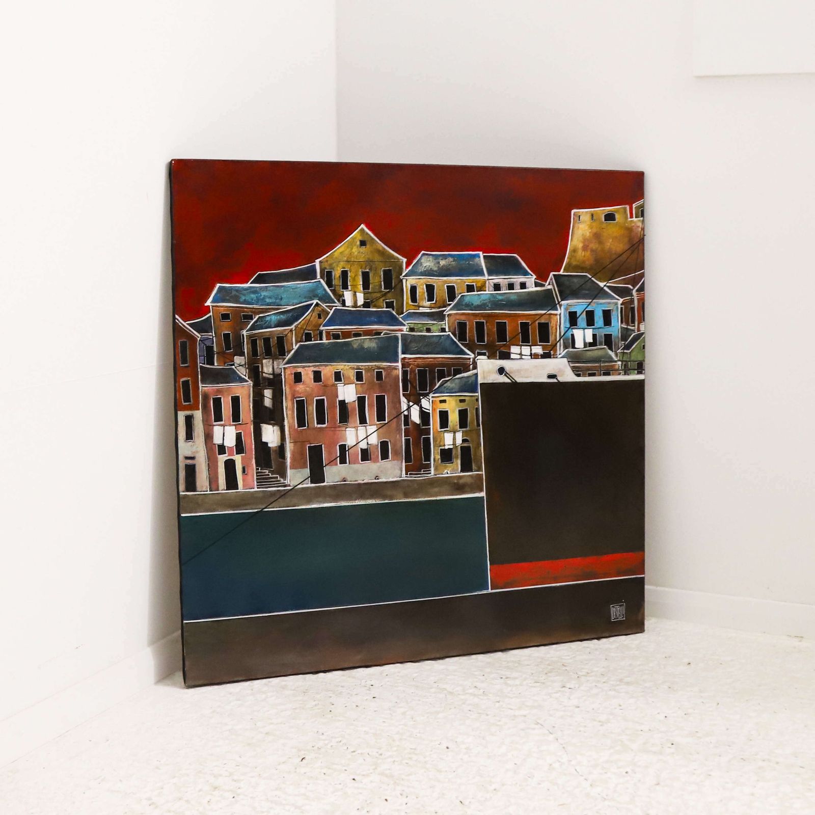 Art Large And Vibrant Acrylic Painting On Canvas By Stéphane Castelli photo