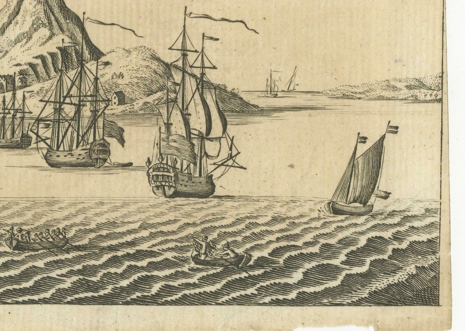Old Engraving Of Cape Good Hope In South Africa, 1754 photo buy