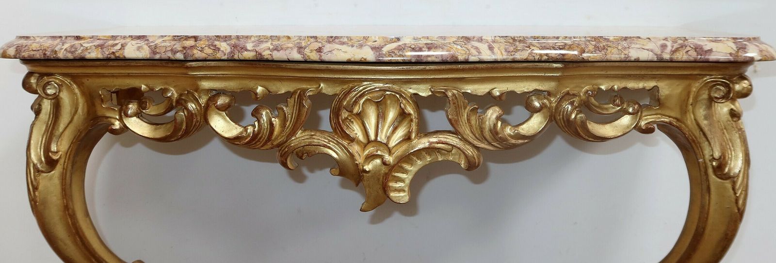 Wall Console In Golden Wood, Louis XV Style – Mid 20th Century photo buy