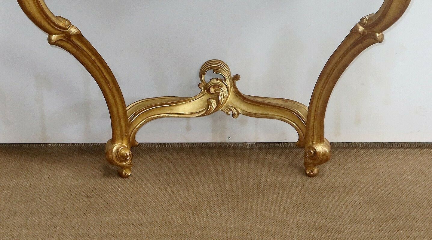 photo furniture Wall Console In Golden Wood, Louis XV Style – Mid 20th Century