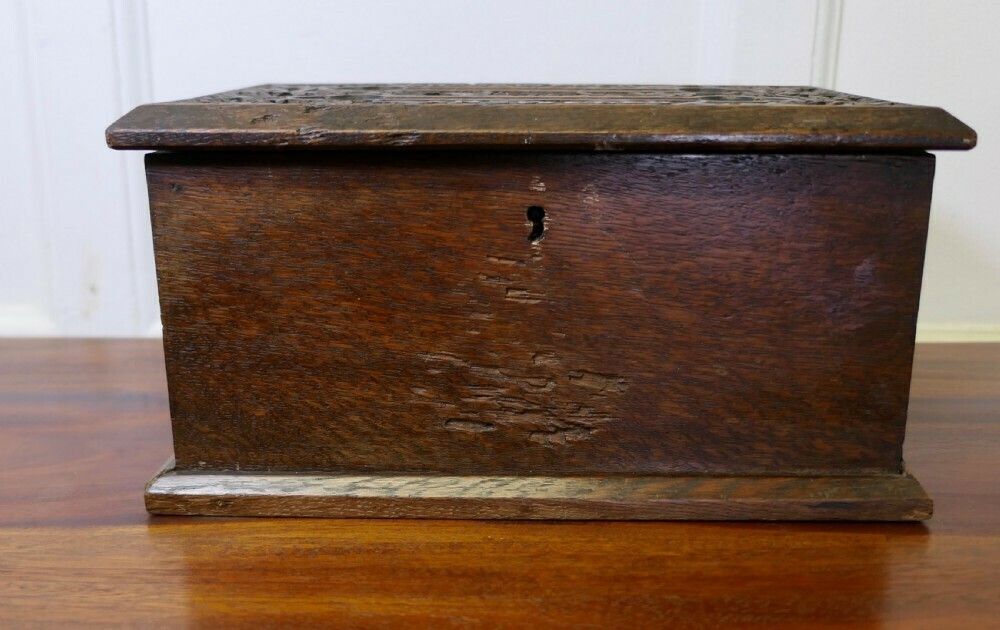 19th Century Carved Oak Correspondence, Post Or Letter Box