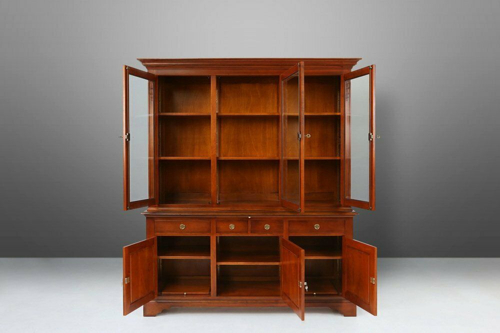 English Wooden Bookcase Cabinet, 1950s photo furniture