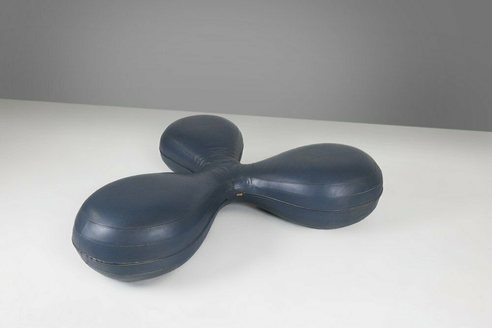 Leather Pouf By Lowie Vermeersch For Durlet, 1999 photo Furniture