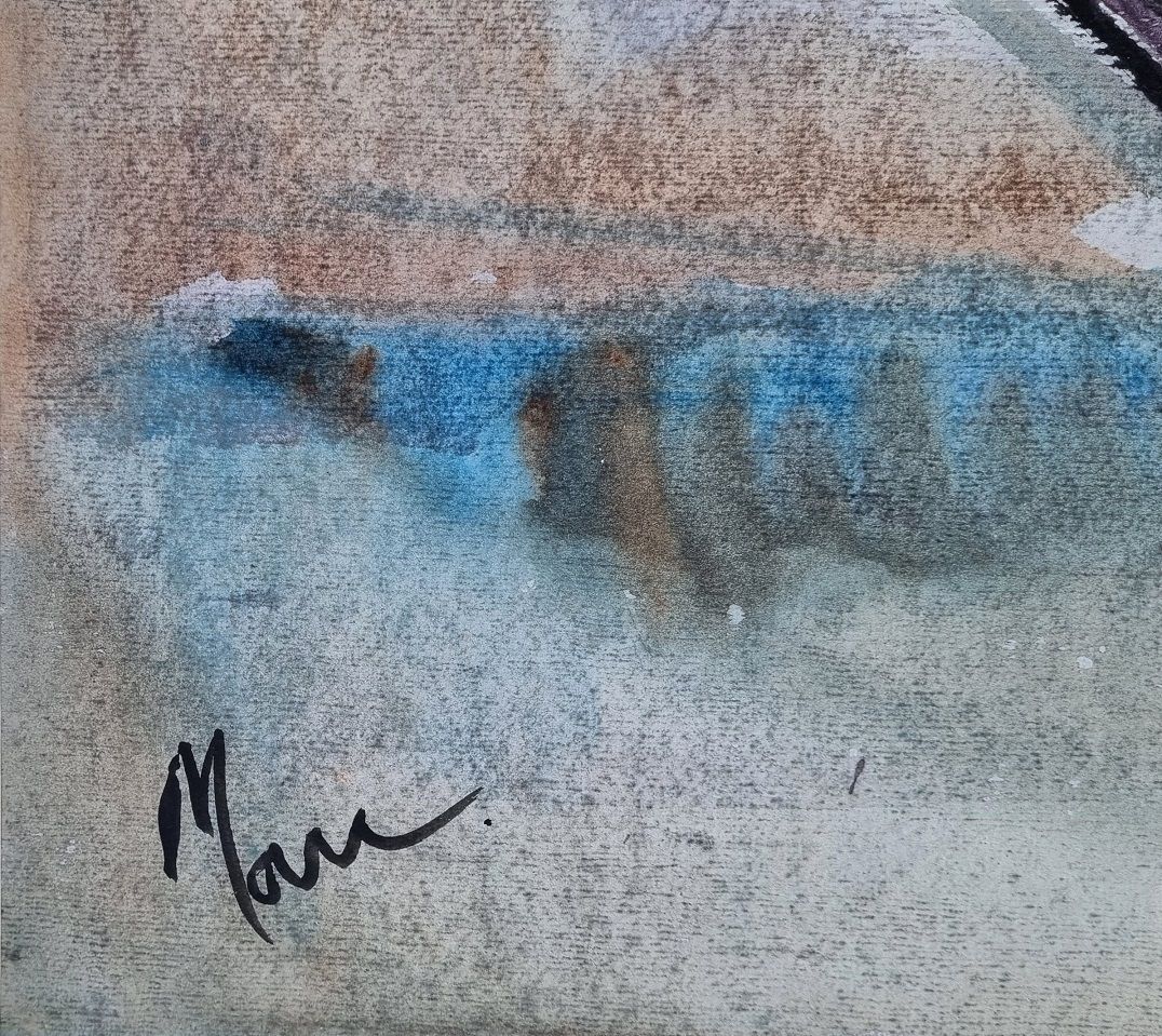 Leslie Marr   Reclining Female Nude, 1971 (Framed Mixed Media Painting) photo for sale