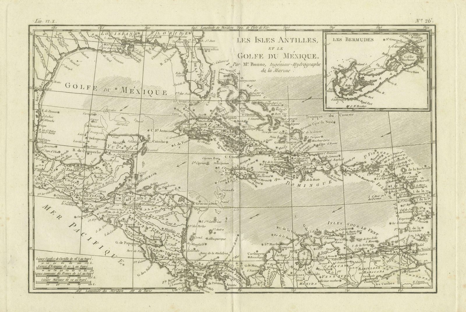 Authentic Antique Map Of The Caribbean, Gulf Coast And Central America, 1787 photo for sale