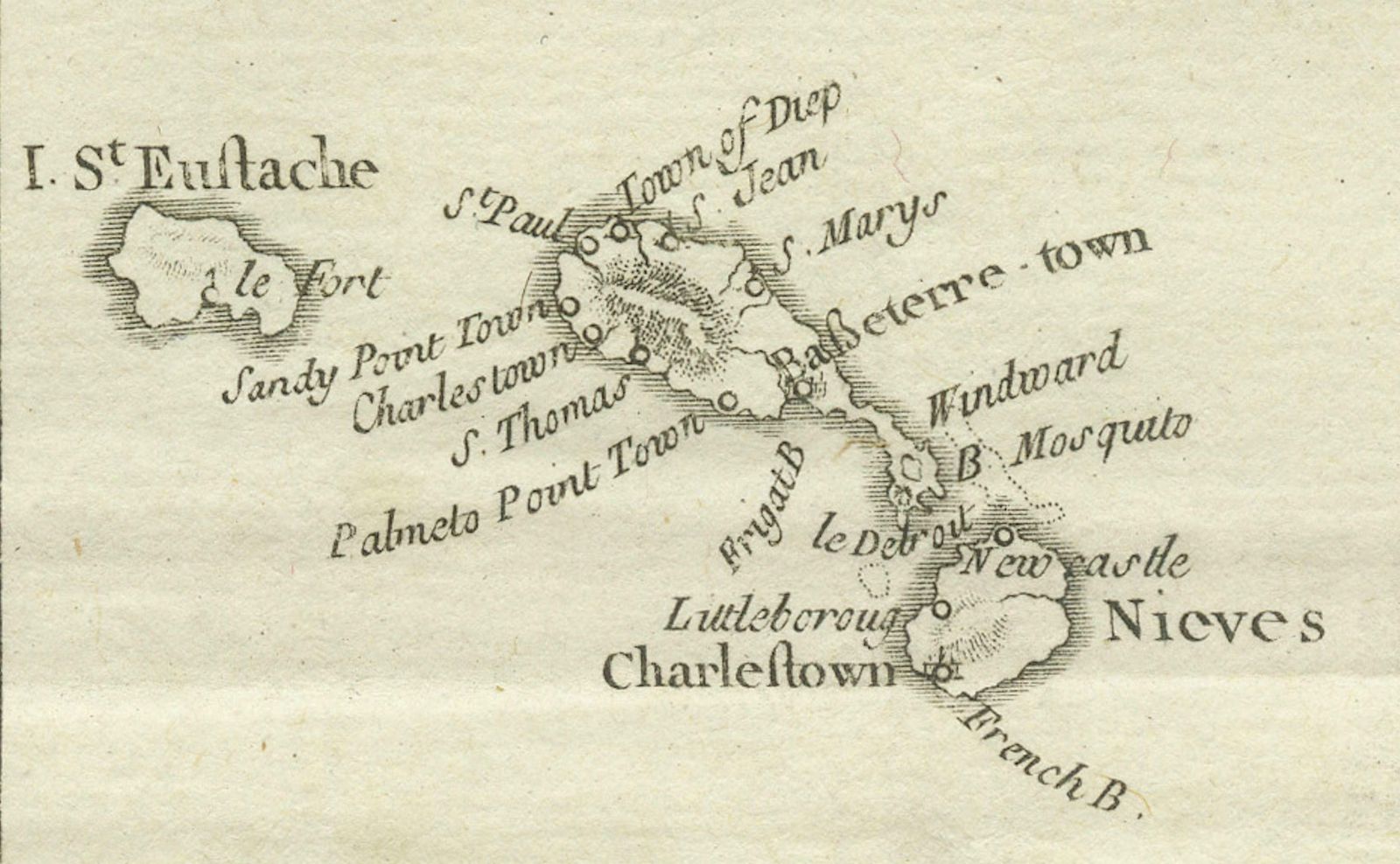 photo for sale Original Antique Map Of The Virgin Islands With Insets Of Caribbean Isles, 1787