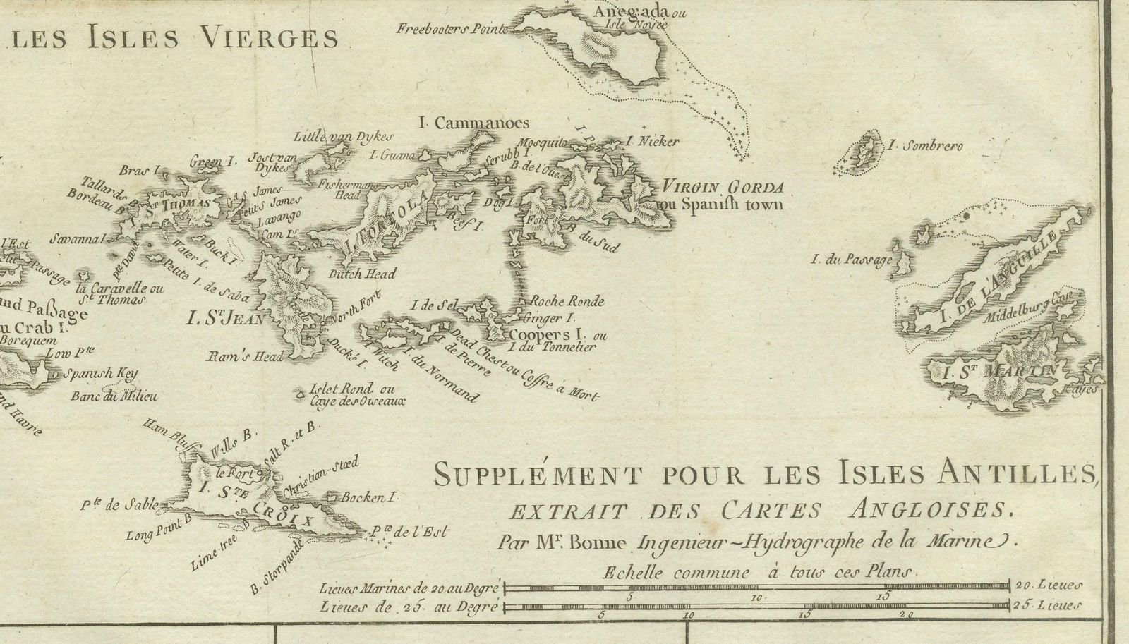 Art Original Antique Map Of The Virgin Islands With Insets Of Caribbean Isles, 1787 photo