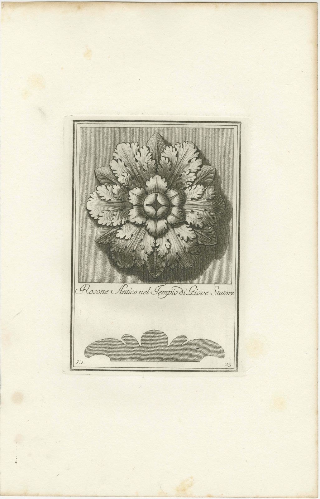 Ancient Rosette In The Temple Of Jupiter The Stayer, 1780 photo furniture