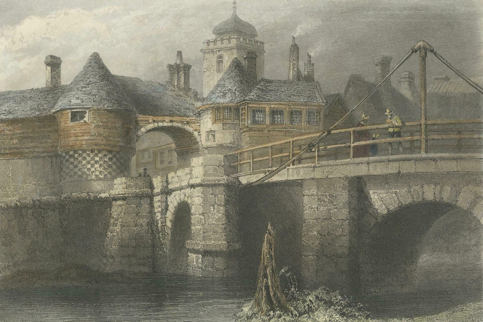 Engraving Of Sandwich In Kent, One Of The Cinque Ports In The Uk, 1841 photo Art