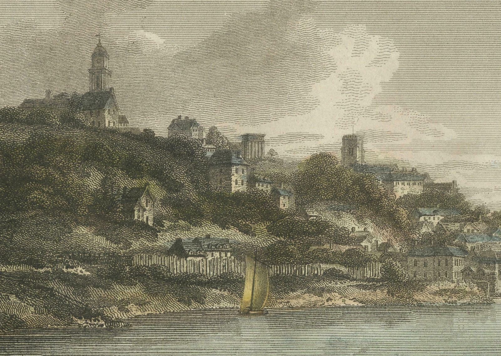 Engraved View Of Bridgnorth, A Town In Shropshire, England, 1807 photo Art