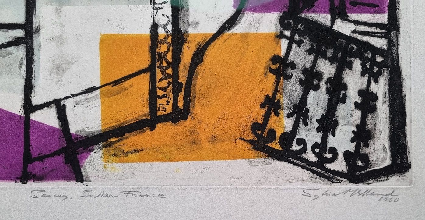Modern British Art By Sylvia Melland – Sanary, Southern France (Framed Limited Edition Etching) photo for sale
