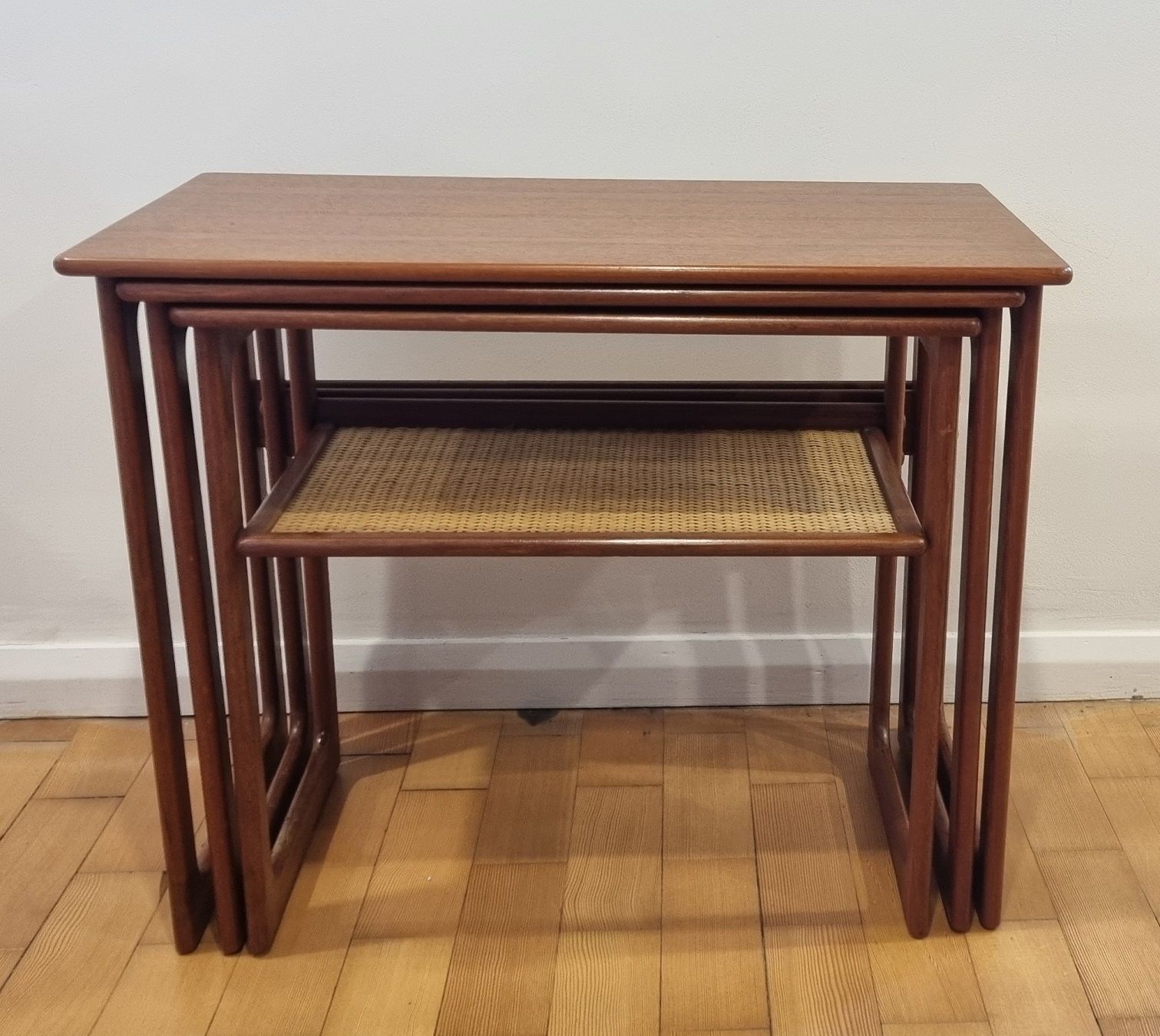 Danish Mid Century Modern Nesting Tables In Teak By Johannes Andersen