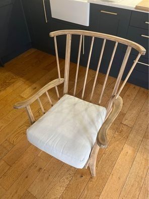 Ercol Style Mid Century Wood Wingback Occasion Arm Chair
