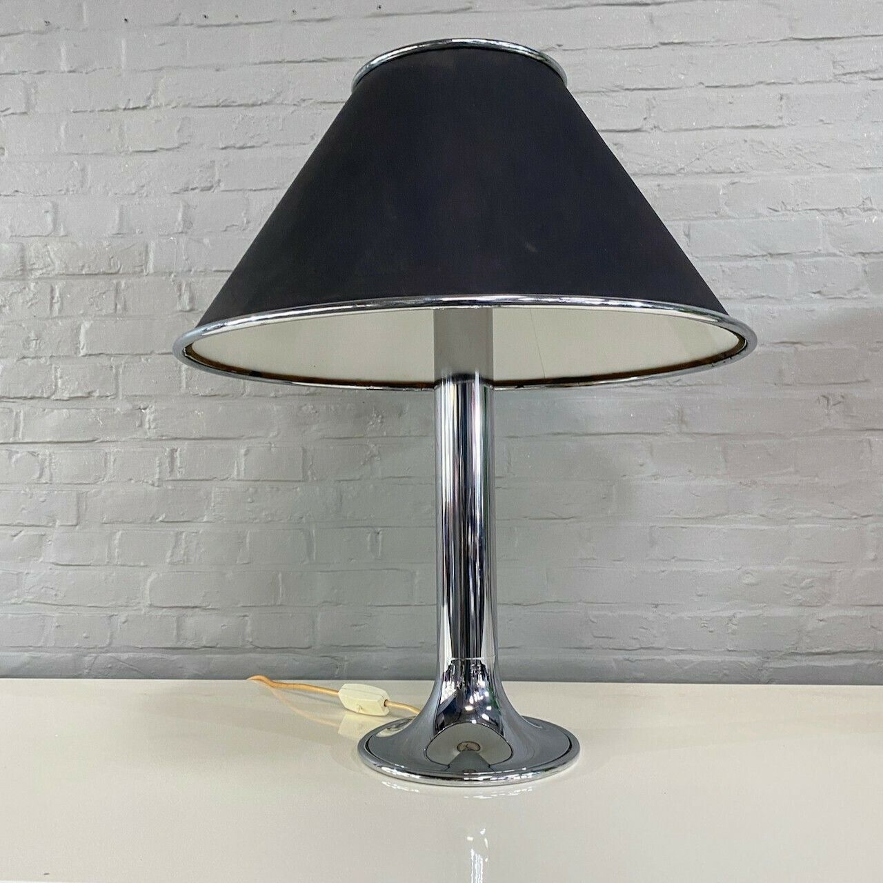 photo furniture Kinkeldey Leuchten Chromen Tafellamp — Duitsland, Jaren 1970