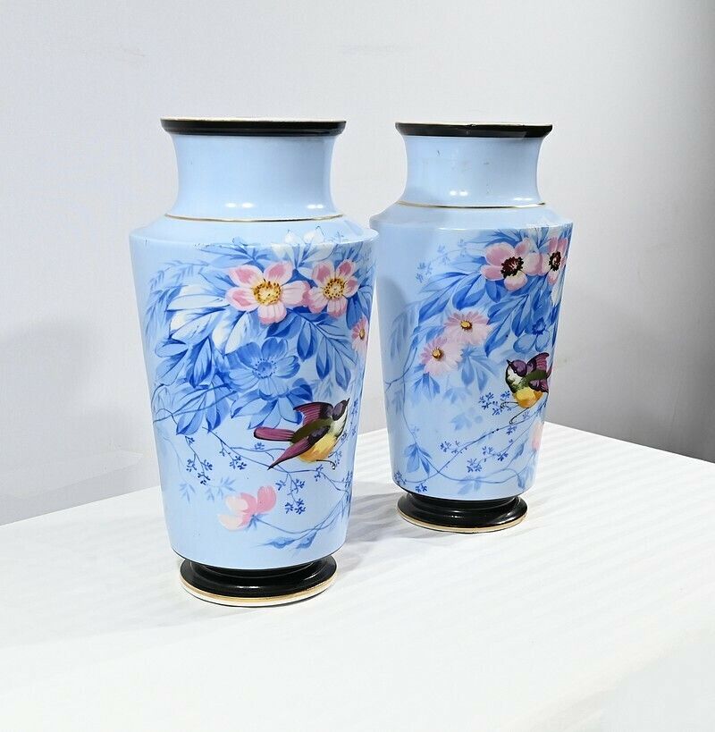 Pair Of Porcelain Vases – Mid 19th Century photo for sale