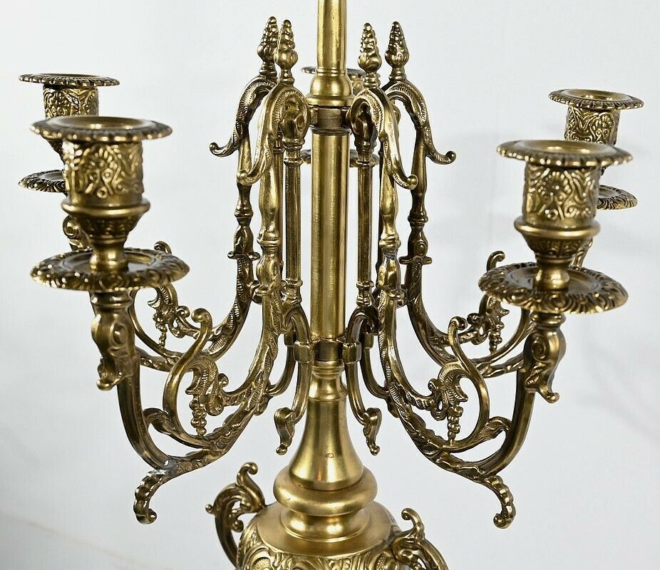 photo furniture Pair Of Important Gilt Bronze Candelabra, Louis XIV Style – Early 19th Century