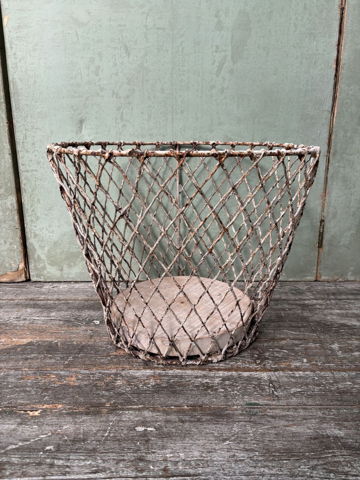 Antique Country House Wirework Log Bin Planter Priced Individually