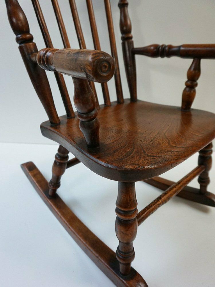 Antique Windsor Children's Rocking Chair, 1850 photo Furniture