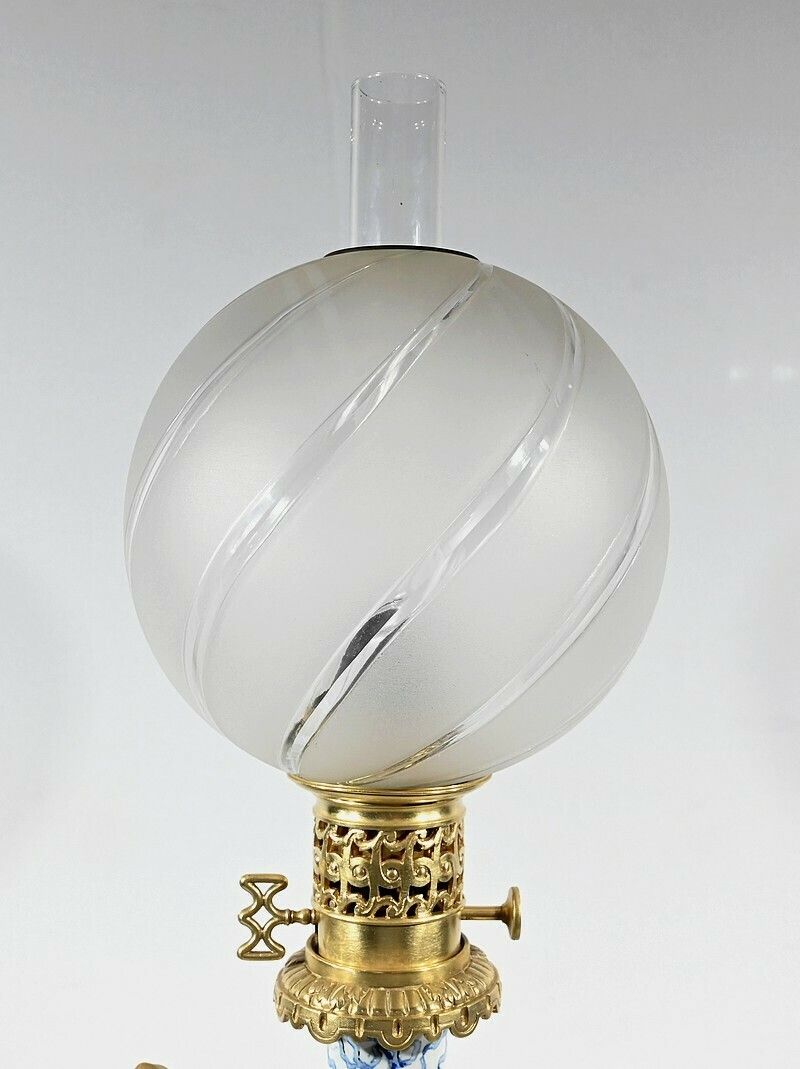 Earthenware Oil Lamp, Napoleon III Period – Mid 19th Century photo Lighting