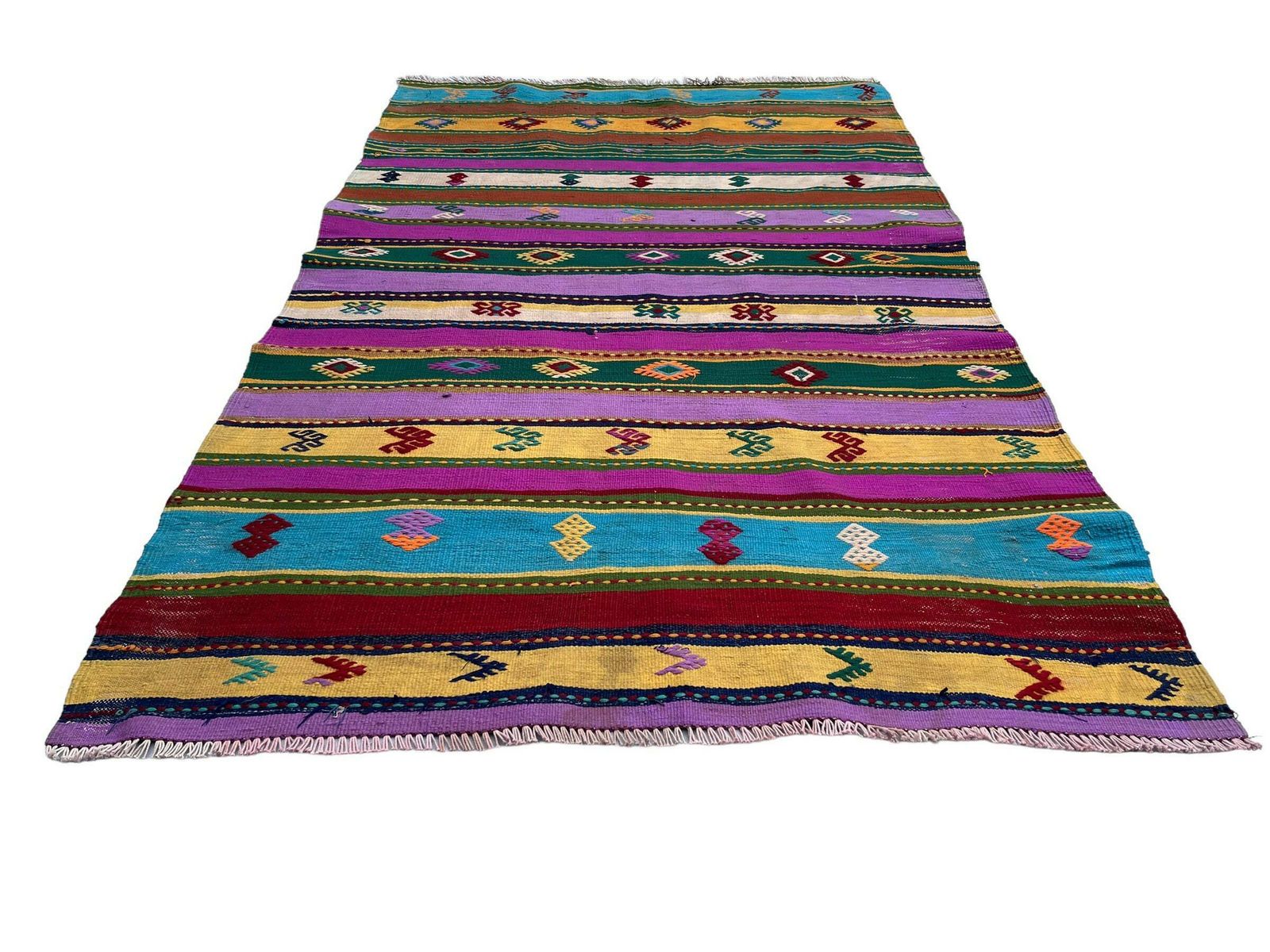 Traditioneel Turks Mini Kilimkleed, Vintage Anatolisch Turks Kelim