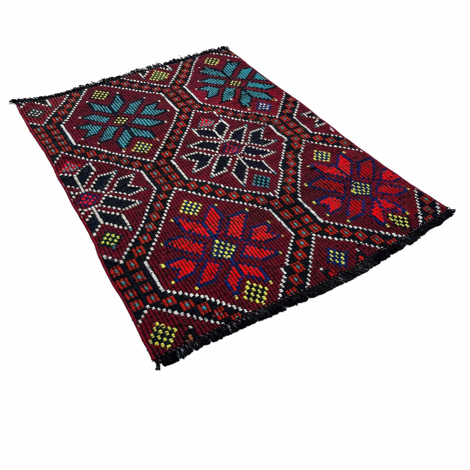 photo for sale Traditional Turkish Mini Kilim Rug ,Vintage Anatolian Turkish Kelim