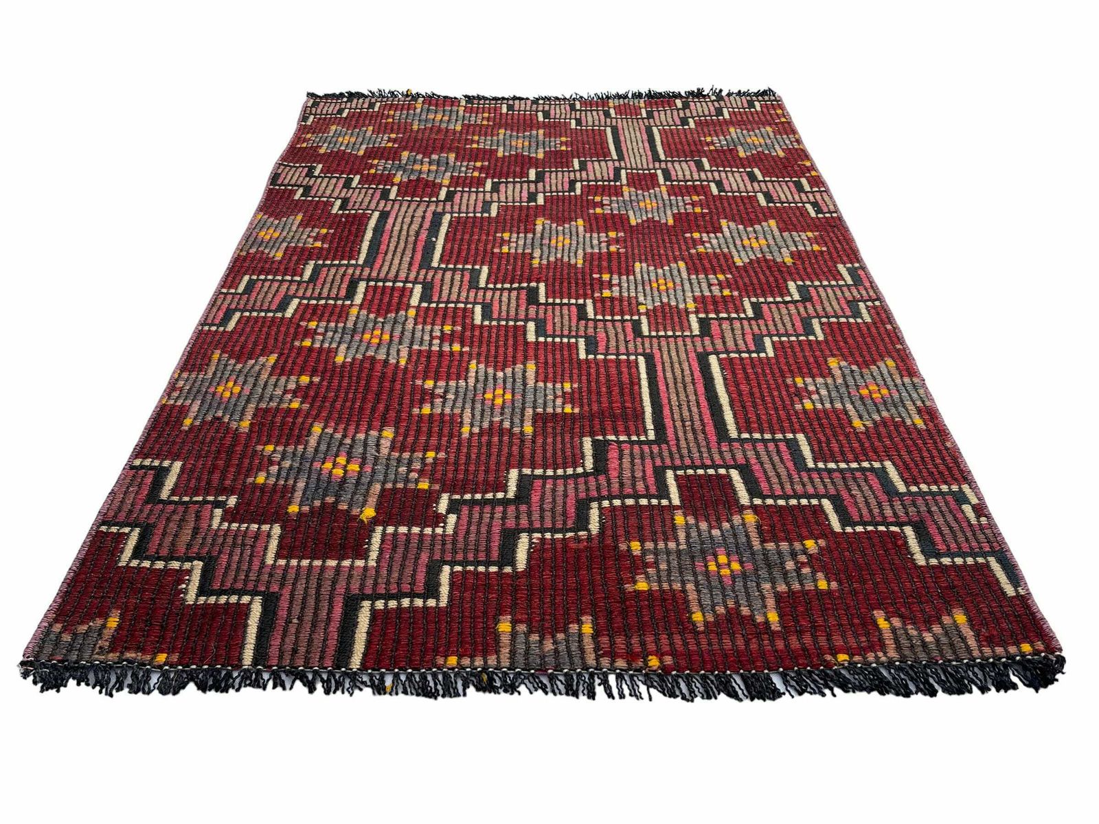 Traditional Turkish Mini Kilim Rug ,Vintage Anatolian Turkish Kelim 120 X 86 Cm