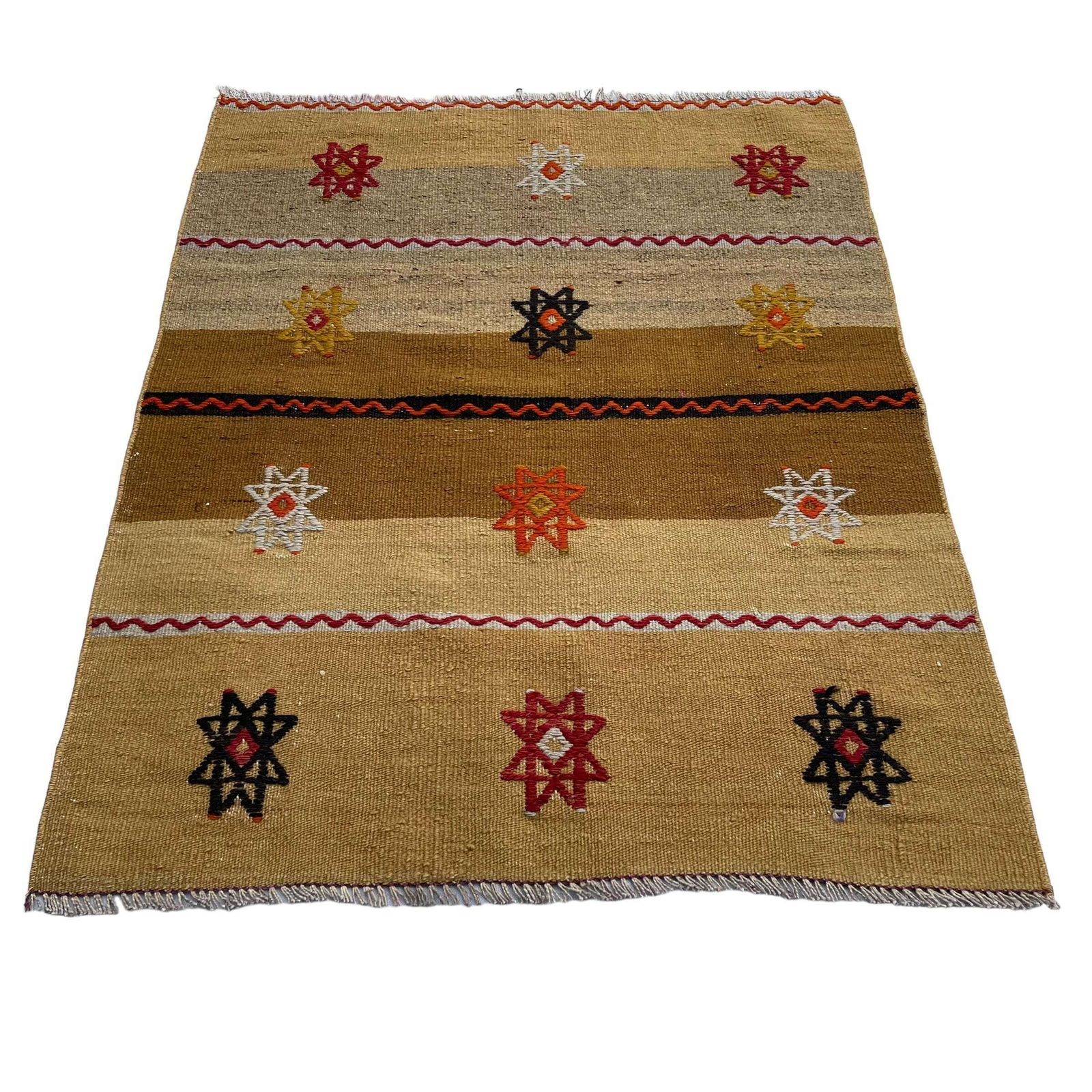 photo for sale Traditional Turkish Mini Kilim Rug ,Vintage Anatolian Turkish Kelim 102 X 82 Cm