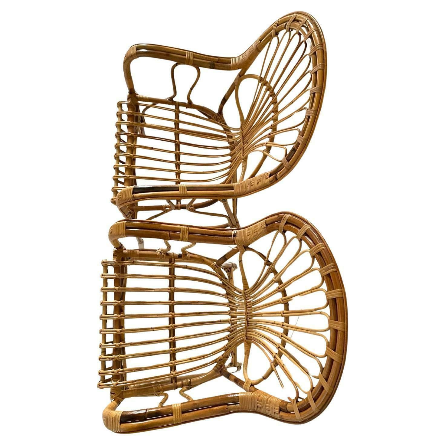 1960s Vintage Italian Rattan Garden Set photo vinterior