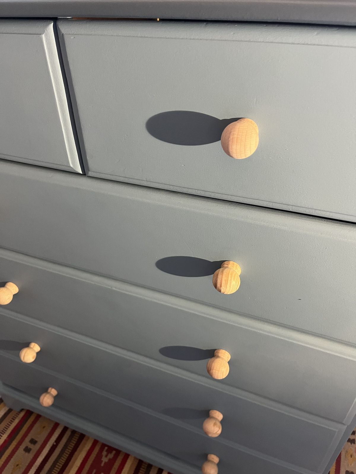Upcycled Two Tone Blue Chest Of Drawers photo Furniture