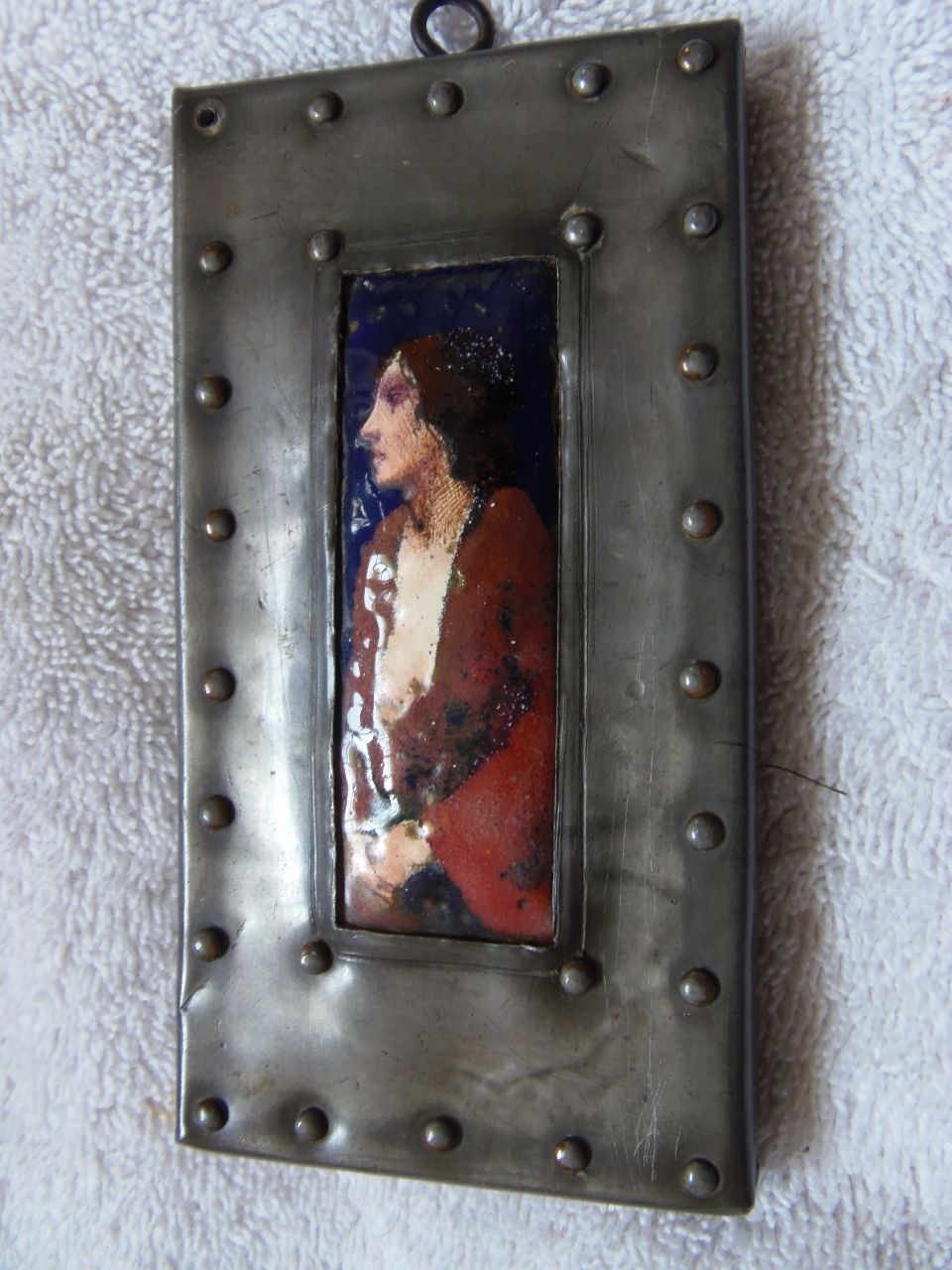 Arts And Crafts Enamel Plaque . photo vinterior