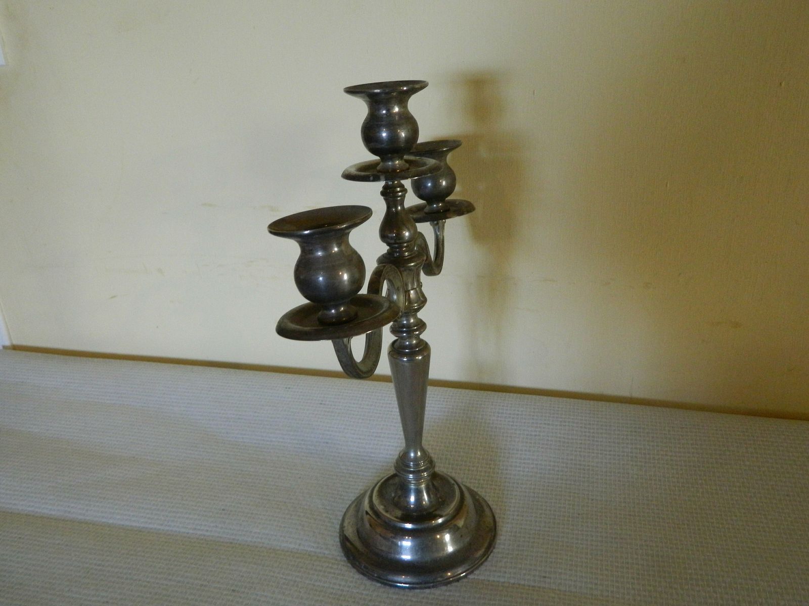 Metal Candelabra, Candelabra, Vintage Centerpiece, French Candle Holder, Candlestick, Candlesticks, Candle Holder, Candelabras, Candle Stick photo vinterior