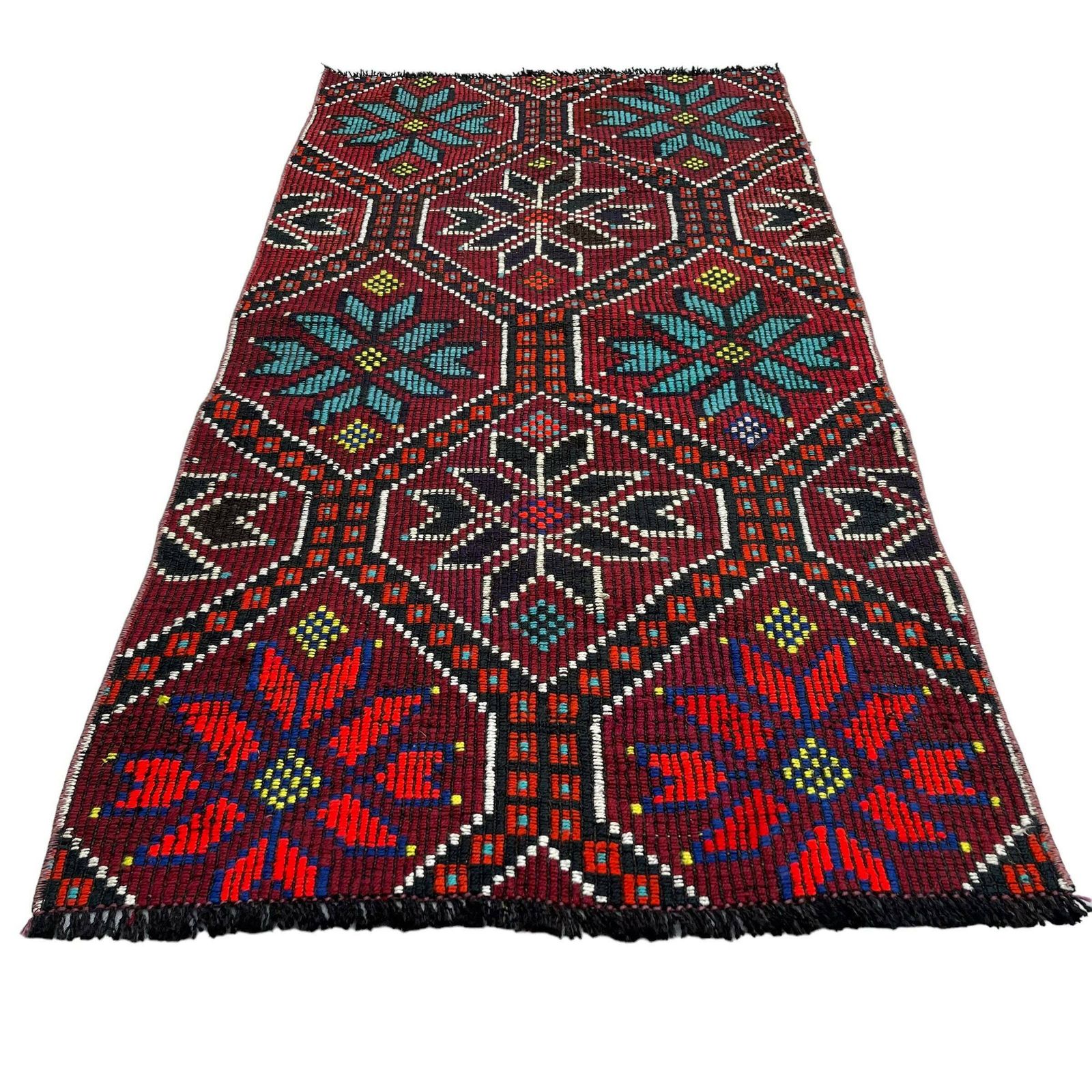 Traditional Turkish Mini Kilim Rug ,Vintage Anatolian Turkish Kelim 154 X 78 Cm photo Textiles