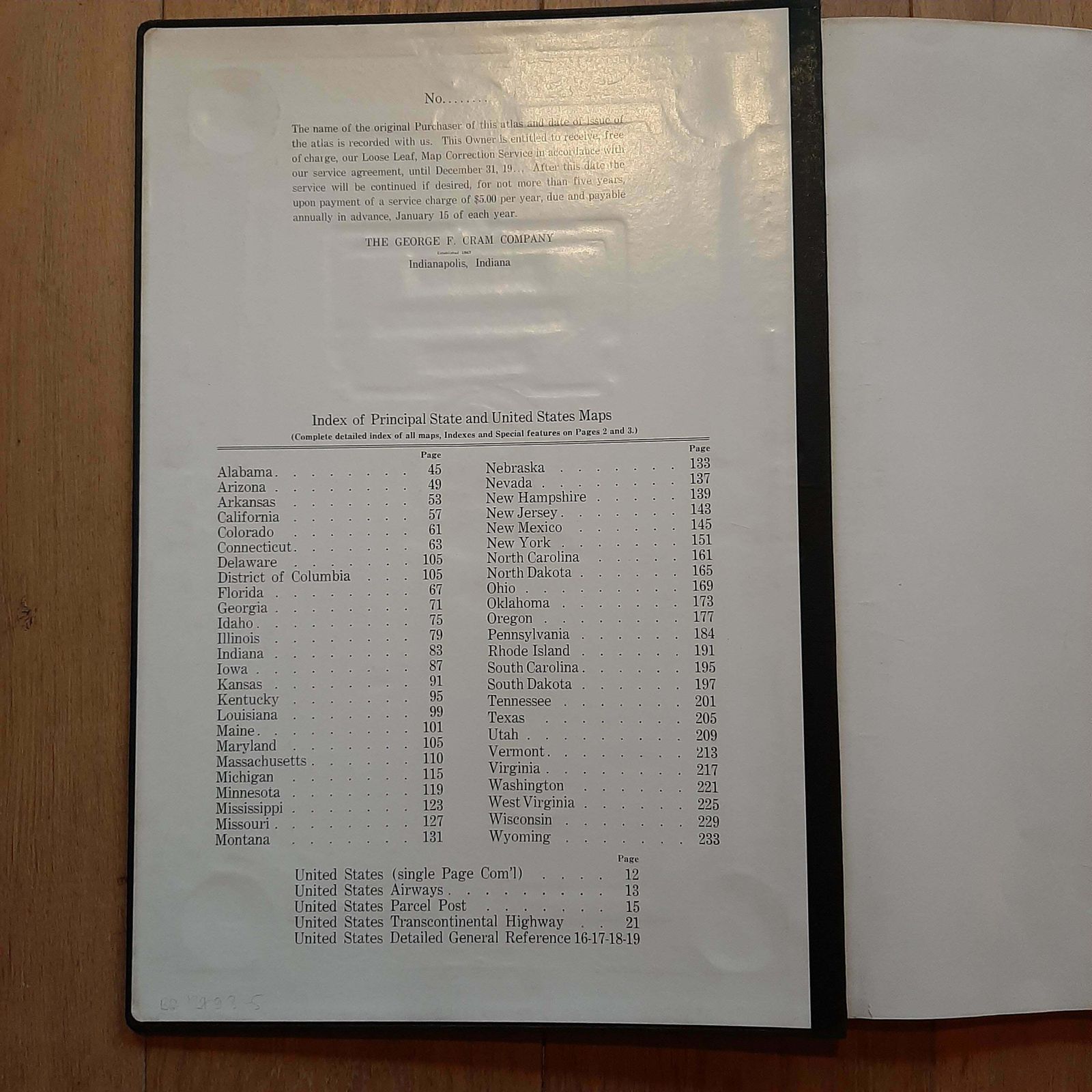 Cram's Commercial Atlas By The George F. Cram Company 'Circa 1930' photo for sale