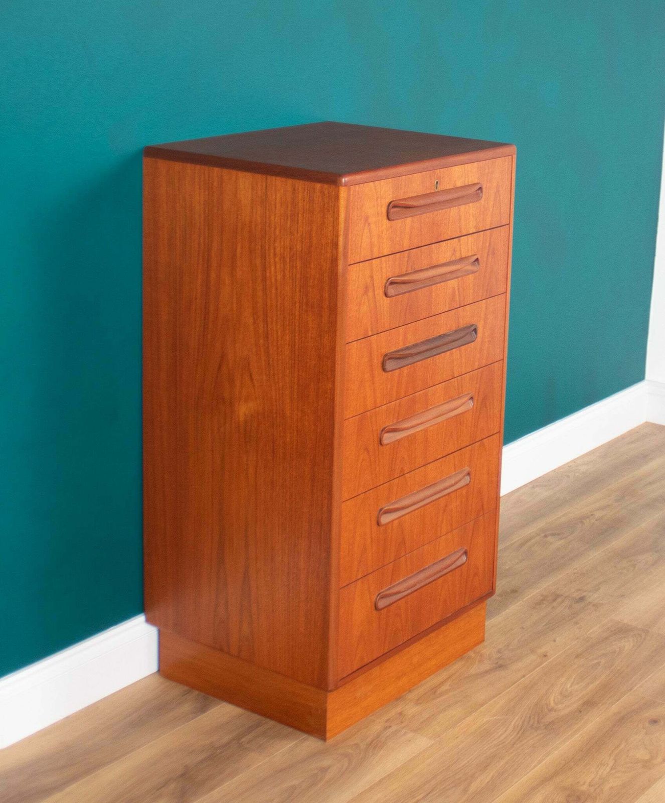 Retro Teak 1960s Tall G Plan Fresco Chest Of Drawers By Victor Wilkins photo for sale