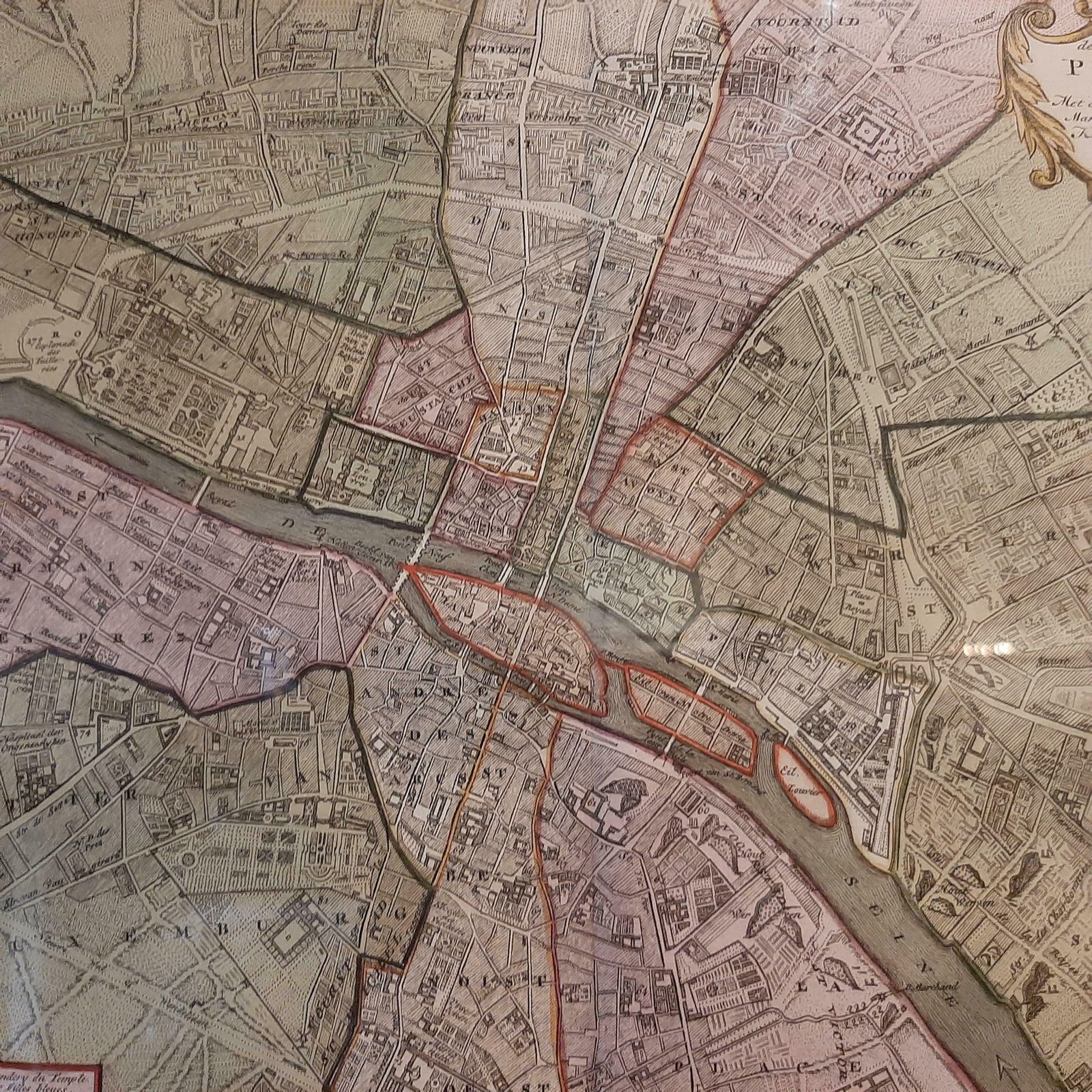 Antique Map Of The City Of Paris By Tirion '1763' photo for sale
