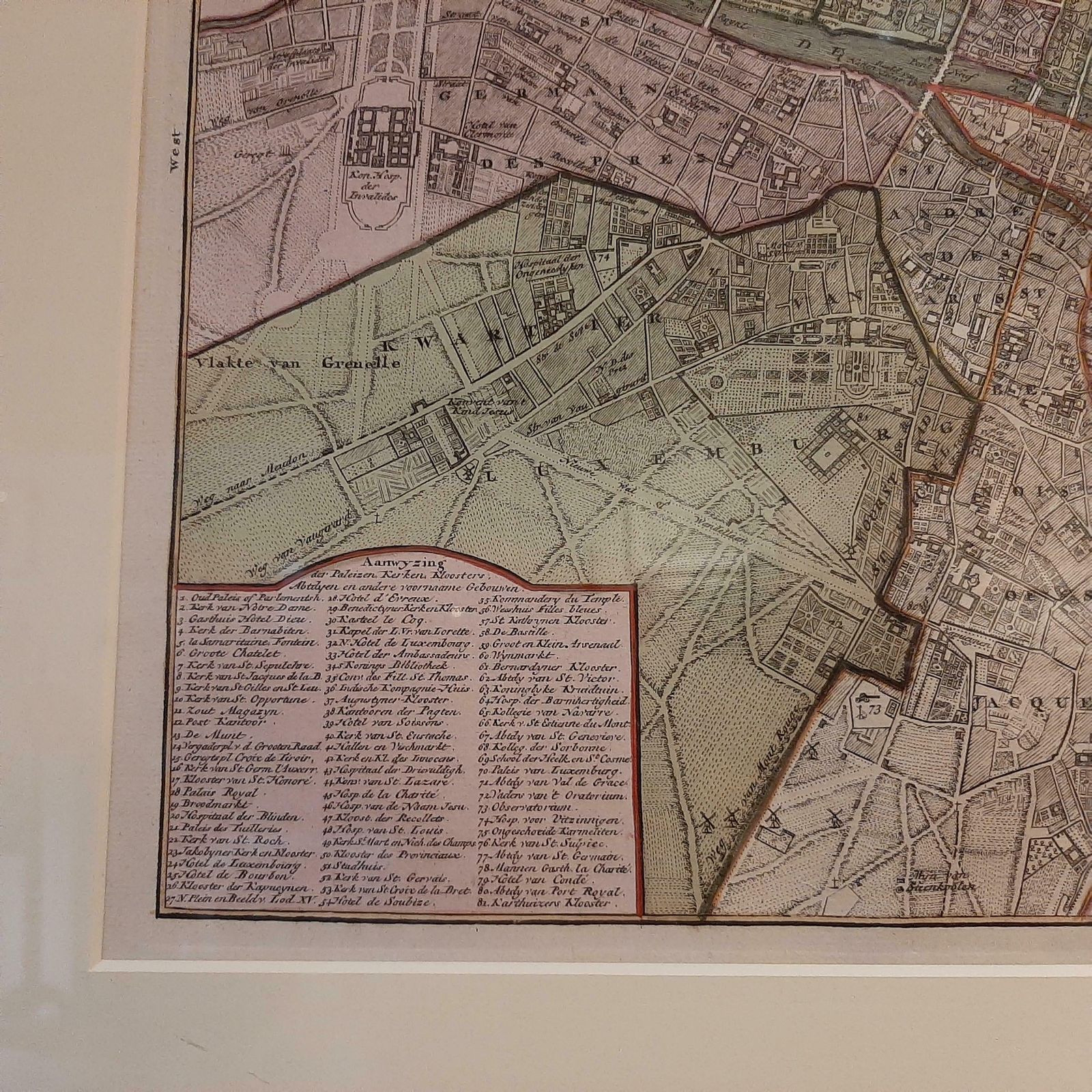 Antique Map Of The City Of Paris By Tirion '1763' photo 1308.0