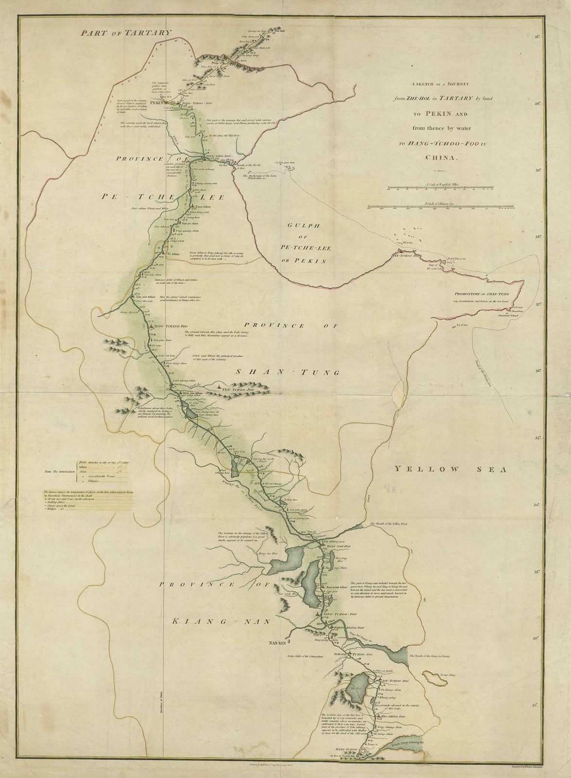 Antique Map Of The Journey From Zhe Hol In Tartary To Beijing And Hang Tchoo Foo photo furniture