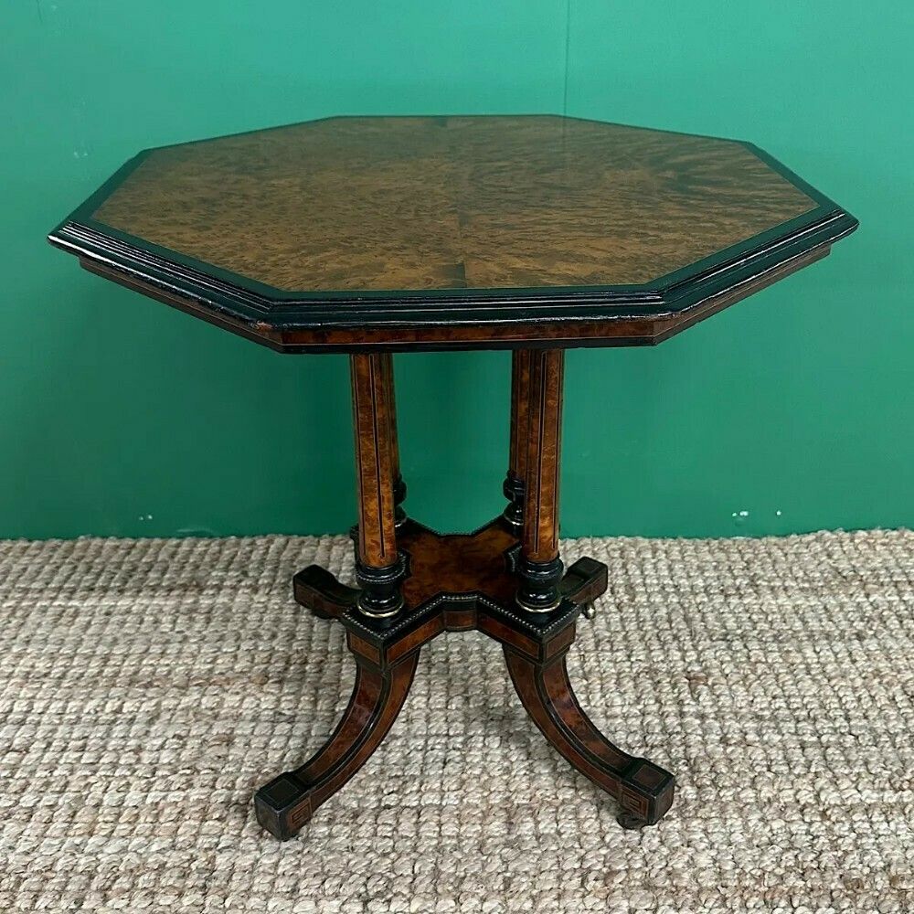 photo for sale Small Victorian Amboyna Antique Occasional Table